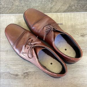 Bostonian Men’s Purnel Lace up Oxford dress shoes, Almond Toe, 11 Brown